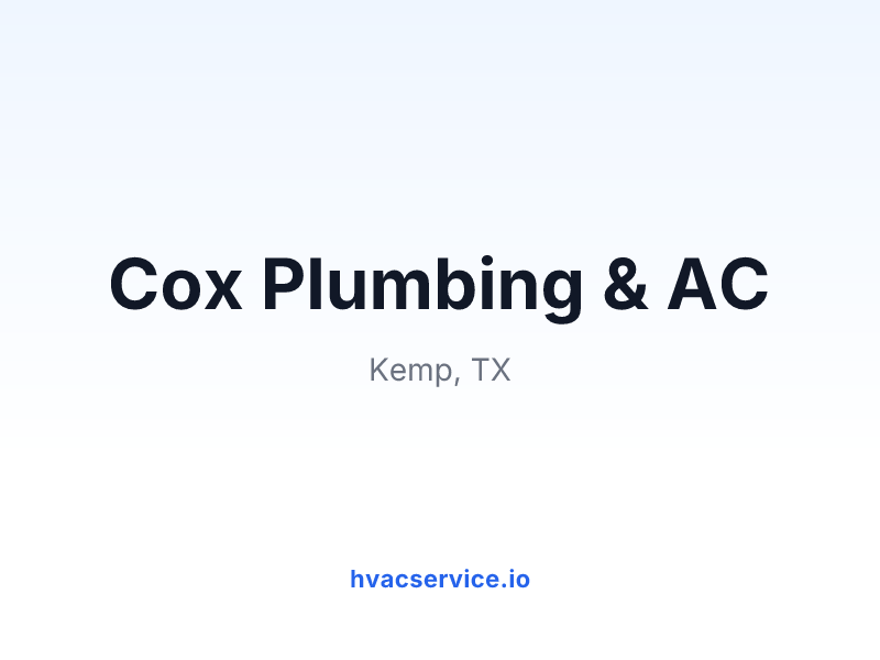 Cox Plumbing & AC