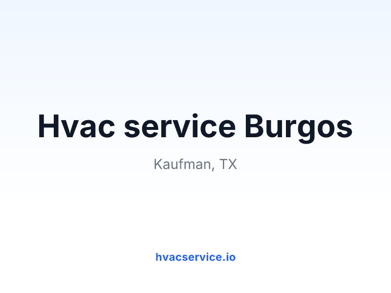 Hvac service Burgos