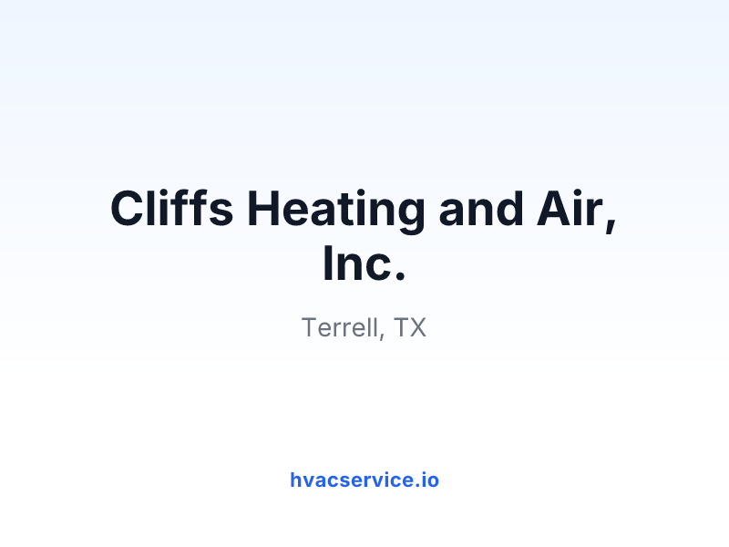 Cliffs Heating and Air, Inc.