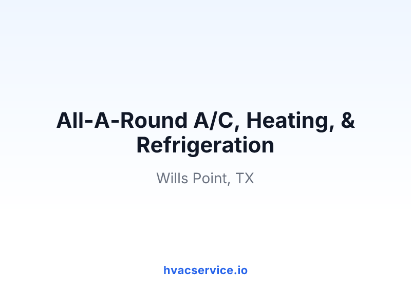 All-A-Round A/C, Heating, & Refrigeration