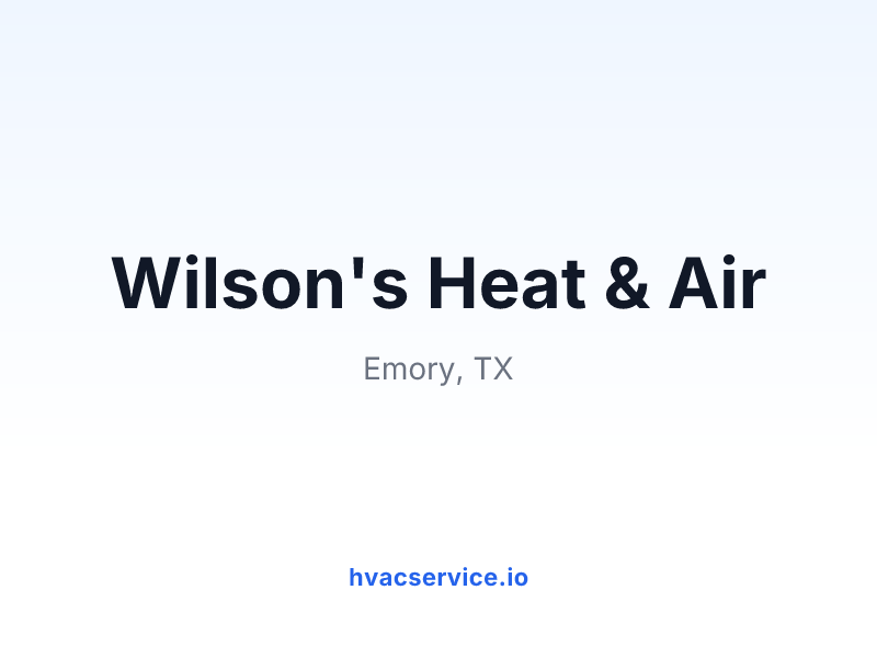 Wilson's Heat & Air