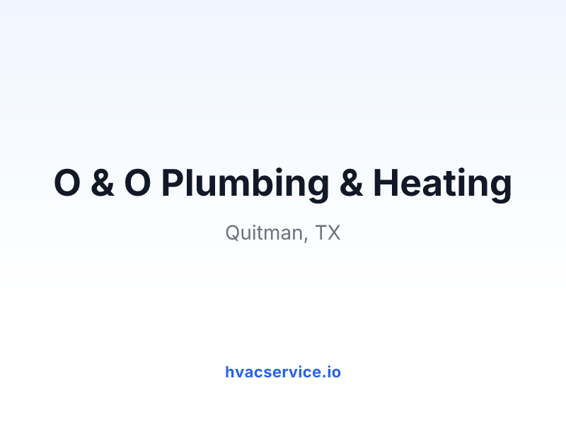 O & O Plumbing & Heating
