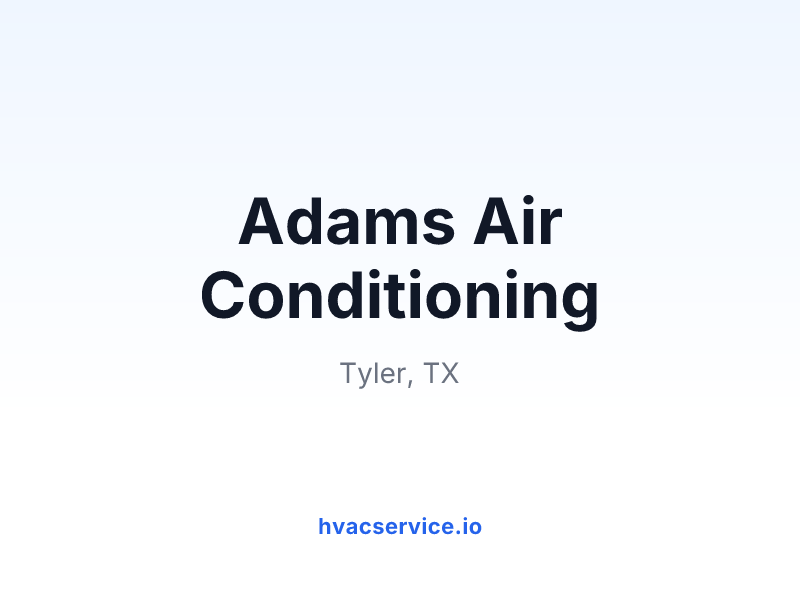 Adams Air Conditioning