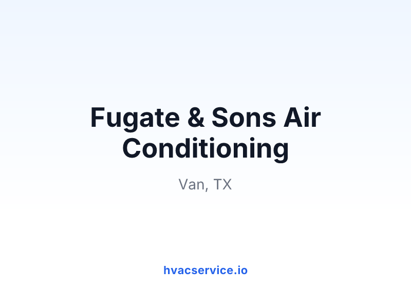 Fugate & Sons Air Conditioning