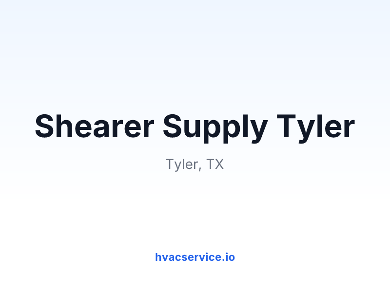 Shearer Supply Tyler