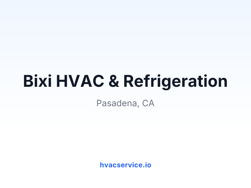 Bixi HVAC & Refrigeration