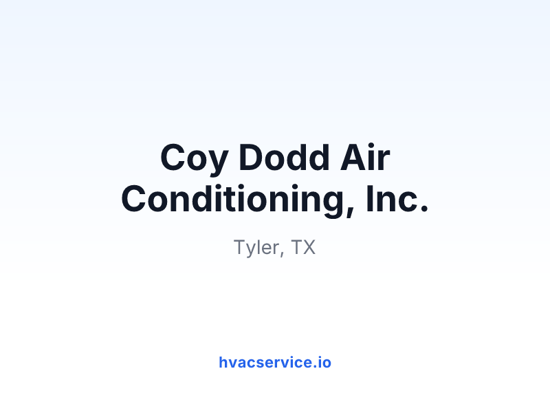 Coy Dodd Air Conditioning, Inc.