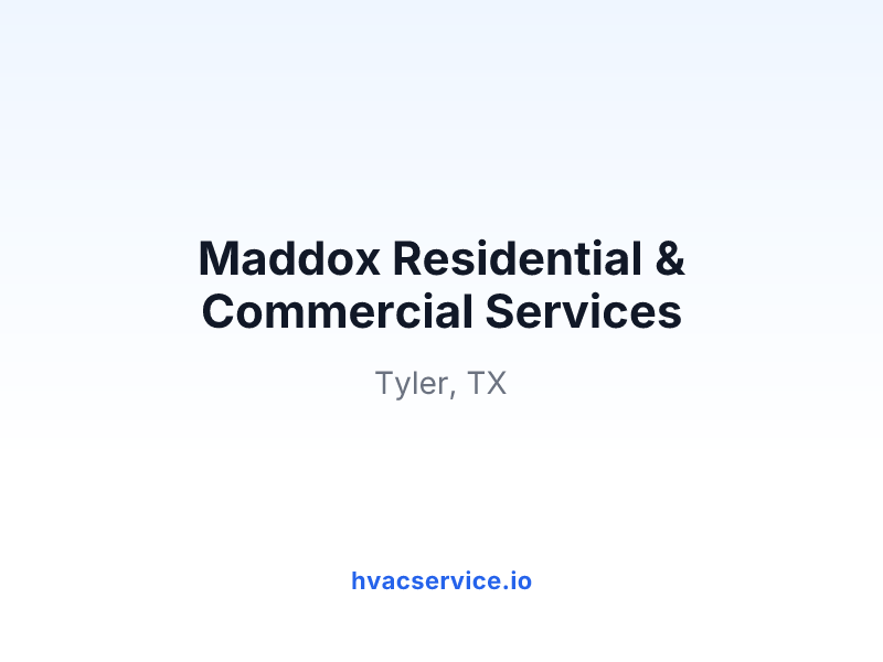 Maddox Residential & Commercial Services