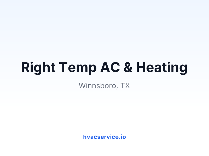 Right Temp AC & Heating