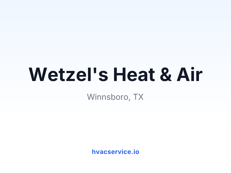 Wetzel's Heat & Air