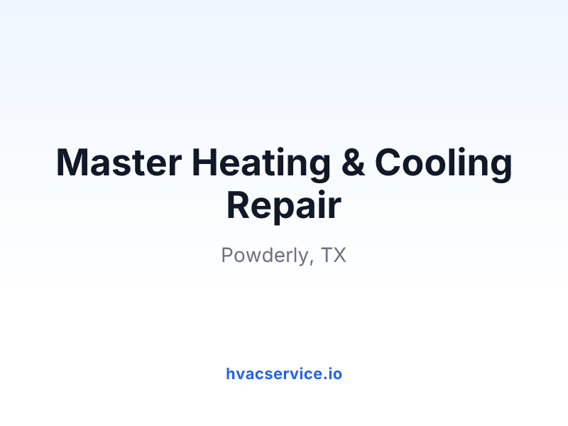 Master Heating & Cooling Repair