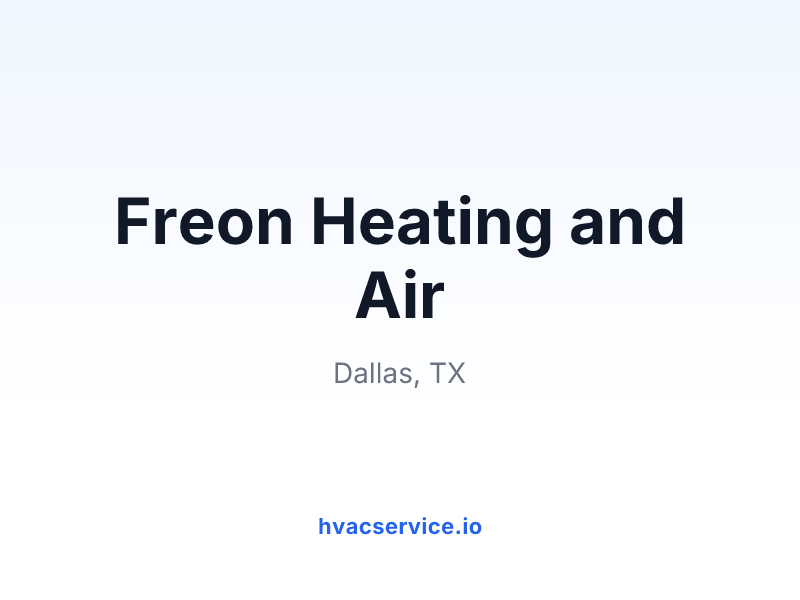 Freon Heating and Air