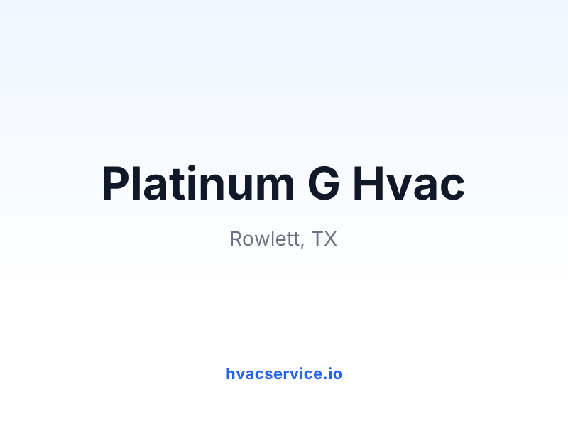 Platinum G Hvac