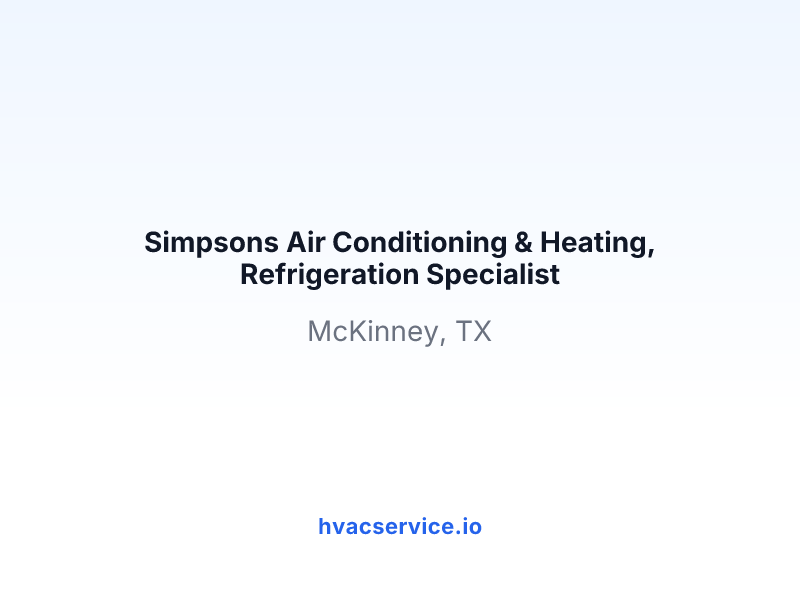 Simpsons Air Conditioning & Heating, Refrigeration Specialist