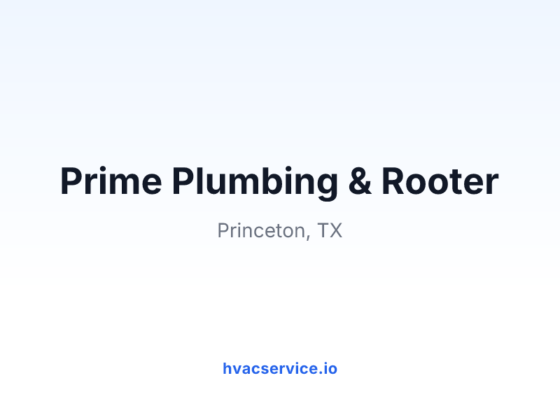 Prime Plumbing & Rooter