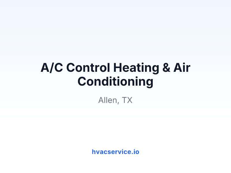 A/C Control Heating & Air Conditioning