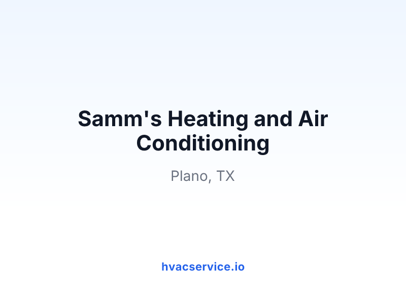 Samm's Heating and Air Conditioning
