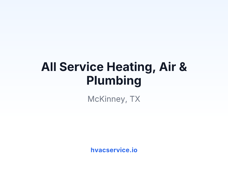 All Service Heating, Air & Plumbing