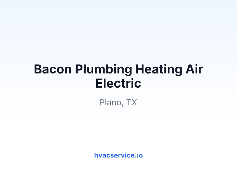 Bacon Plumbing Heating Air Electric