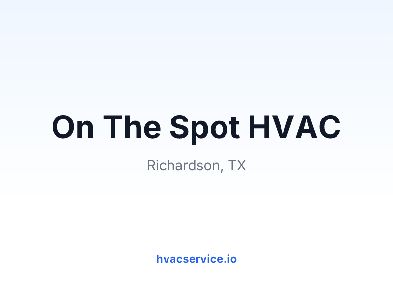 On The Spot HVAC