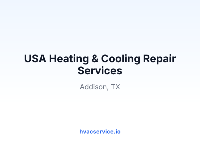 USA Heating & Cooling Repair Services