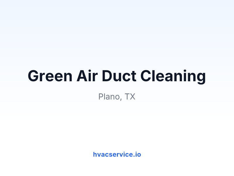 Green Air Duct Cleaning