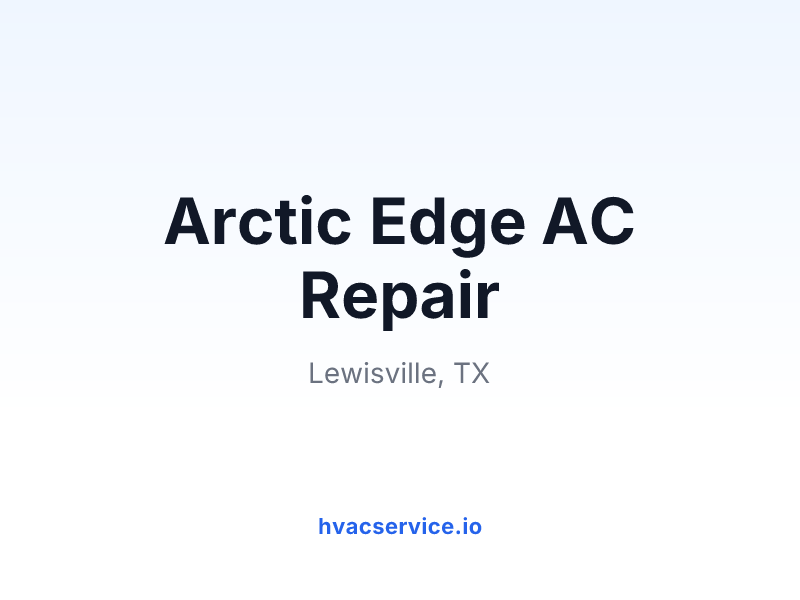 Arctic Edge AC Repair