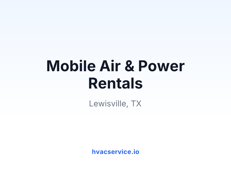 Mobile Air & Power Rentals