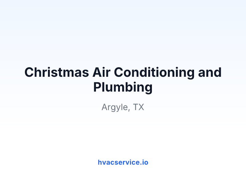 Christmas Air Conditioning and Plumbing