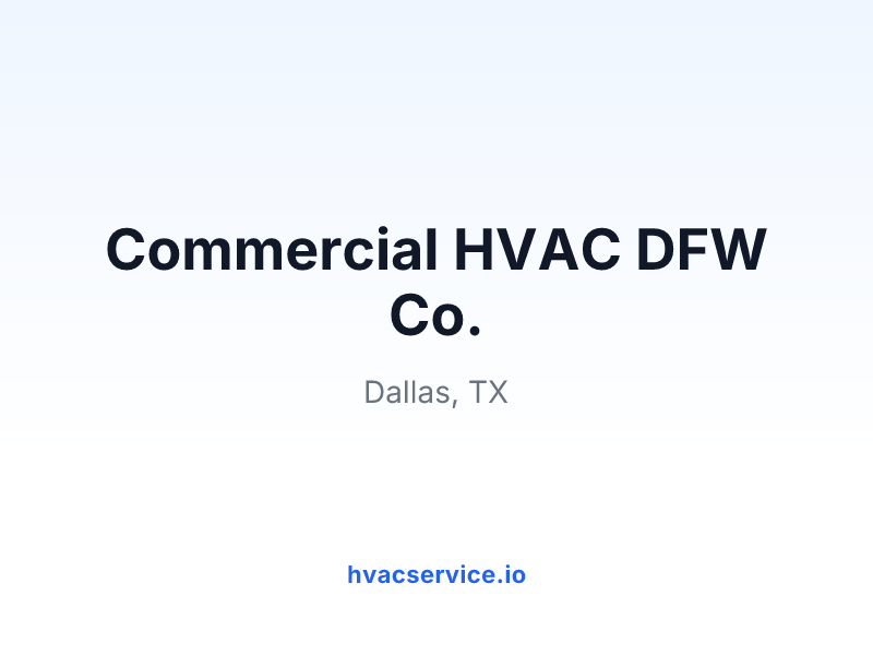 Commercial HVAC DFW Co.