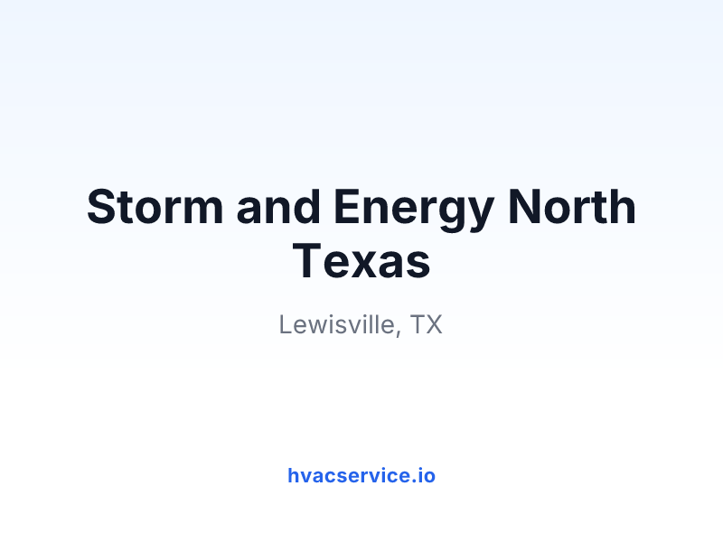 Storm and Energy North Texas