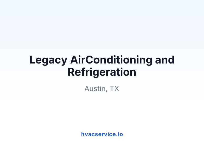 Legacy AirConditioning and Refrigeration