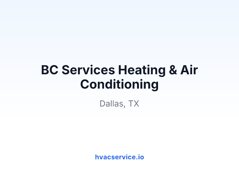 BC Services Heating & Air Conditioning
