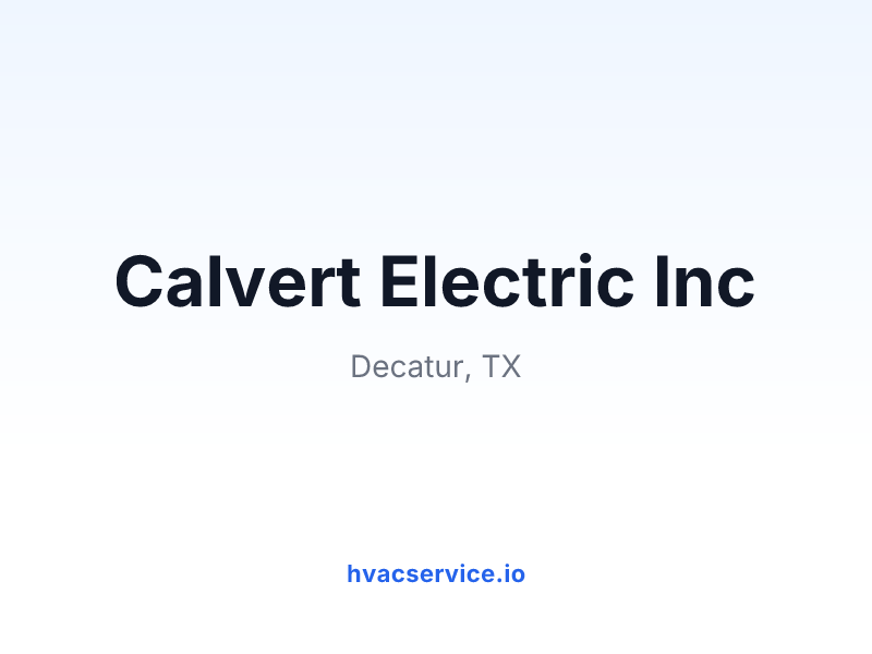 Calvert Electric Inc