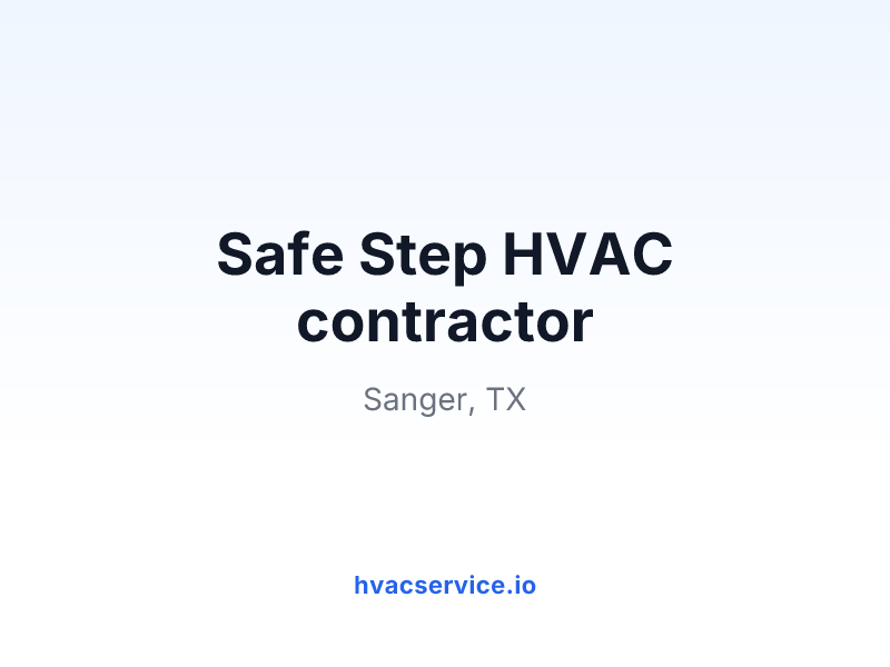 Safe Step HVAC contractor