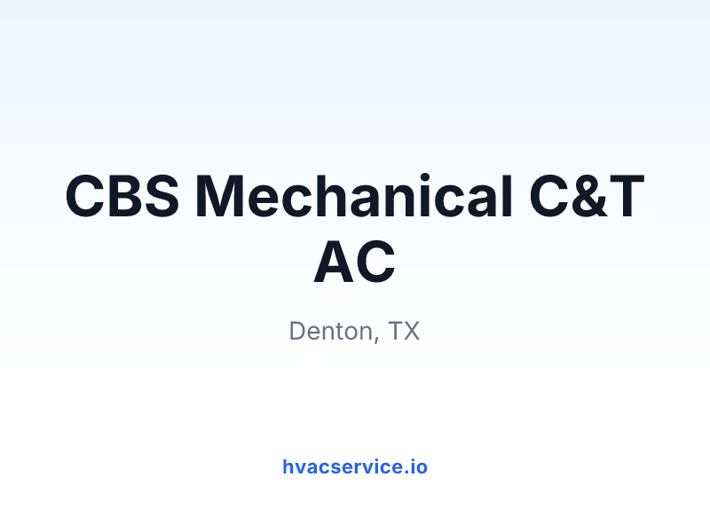 CBS Mechanical C&T AC