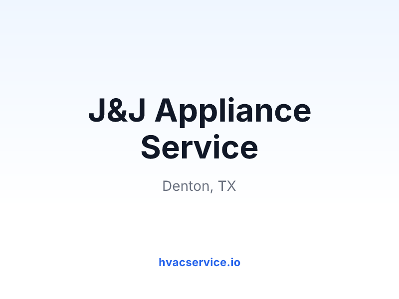J&J Appliance Service
