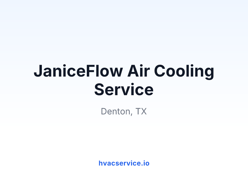JaniceFlow Air Cooling Service