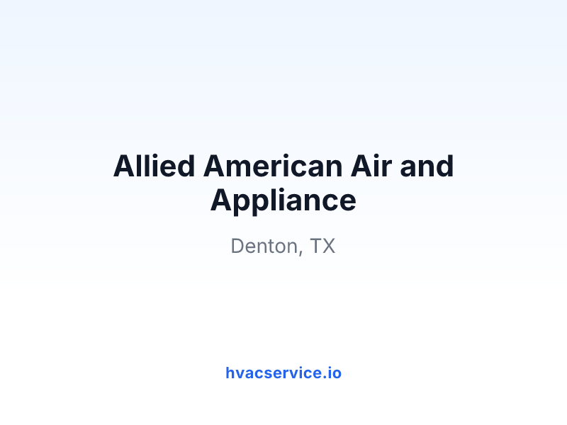 Allied American Air and Appliance