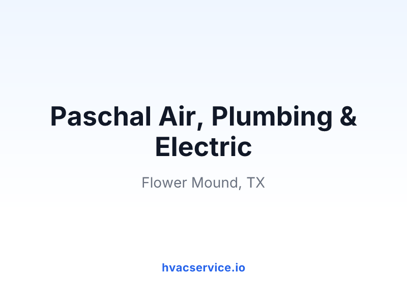 Paschal Air, Plumbing & Electric