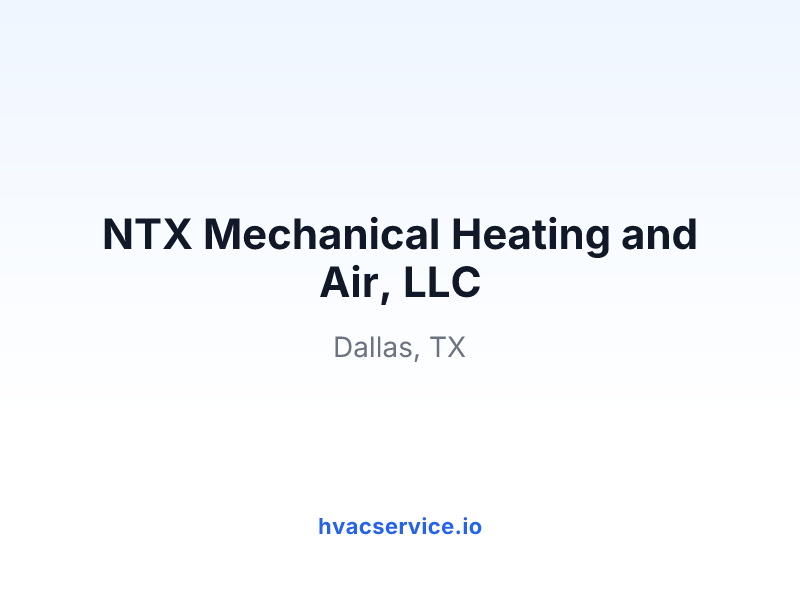 NTX Mechanical Heating and Air, LLC
