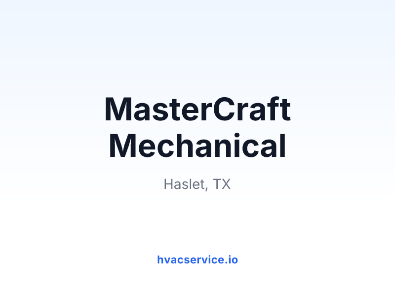 MASTERCRAFT MECANICAL, Heating and Air Conditioning