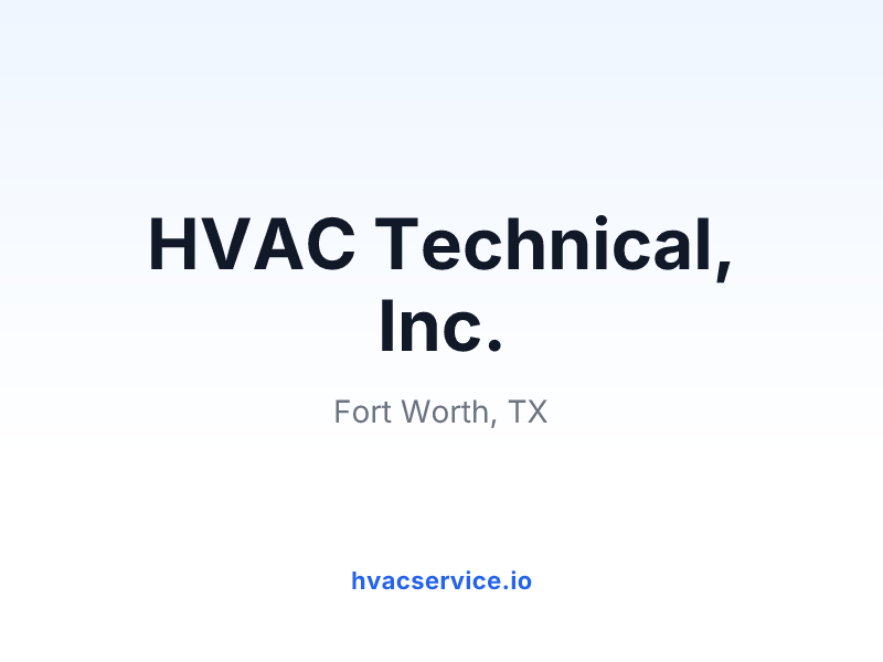 HVAC Technical, Inc.