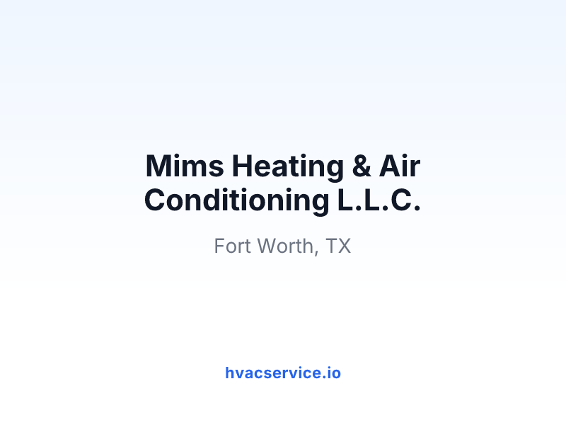 Mims Heating & Air Conditioning L.L.C.