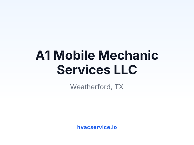 A1 Mobile Mechanic Services LLC