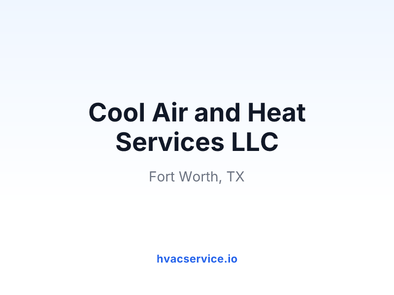 Cool Air and Heat Services LLC