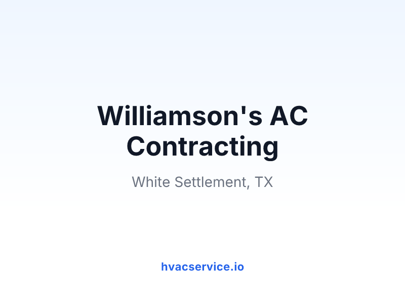 Williamson's AC Contracting