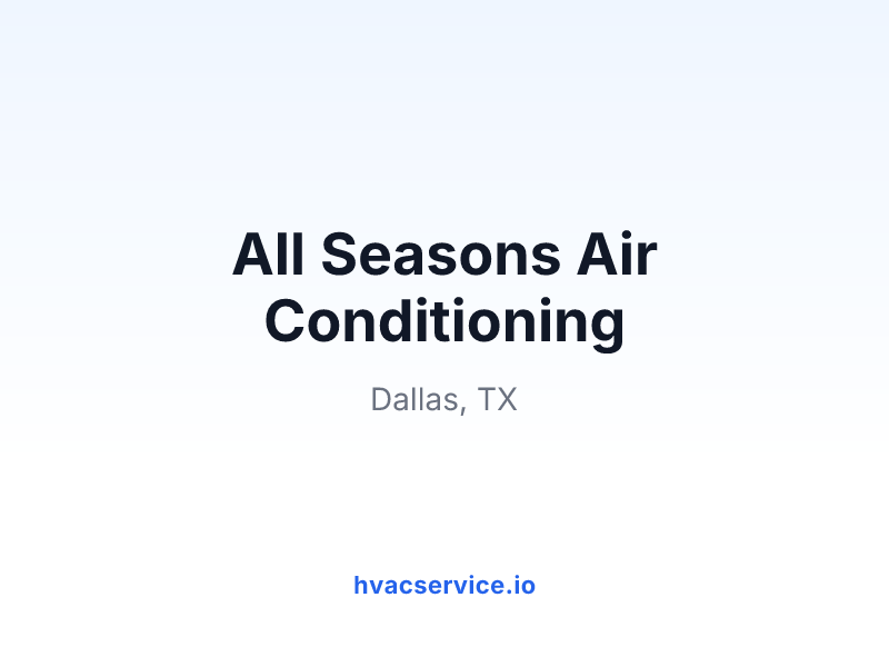 All Seasons Air Conditioning