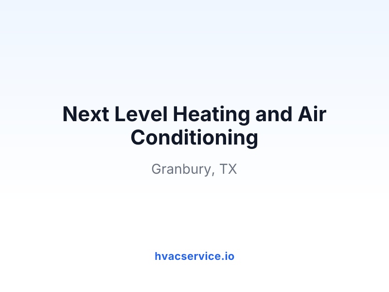 Next Level Heating and Air Conditioning