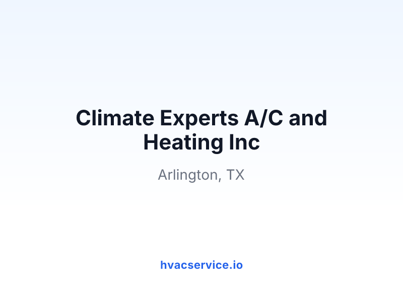 Climate Experts A/C and Heating Inc